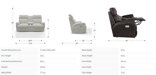 La-Z-Boy Talladega Power Leather Match Reclining Loveseat La-Z-Boy Talladega Power Leather Match Reclining Loveseat